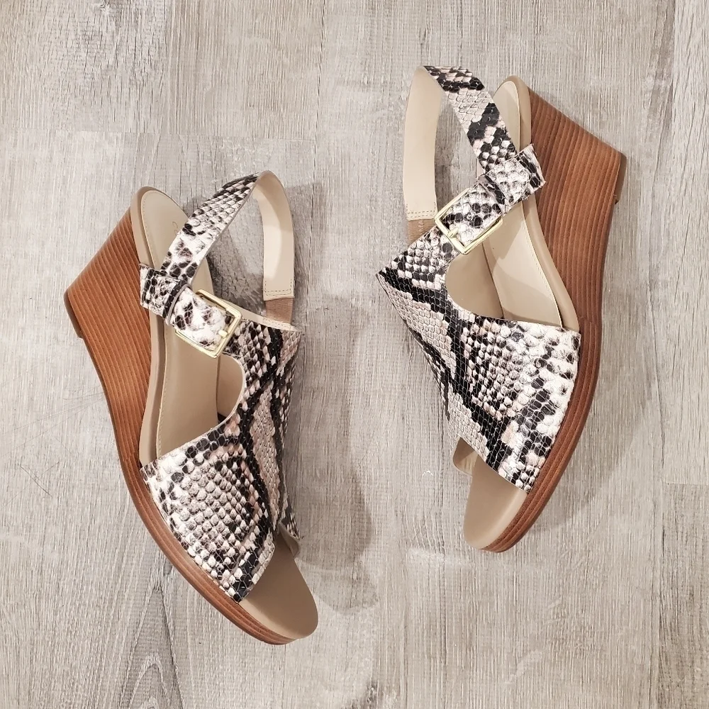 NEW Cole Haan Philomina Grand Snakeskin Wedge